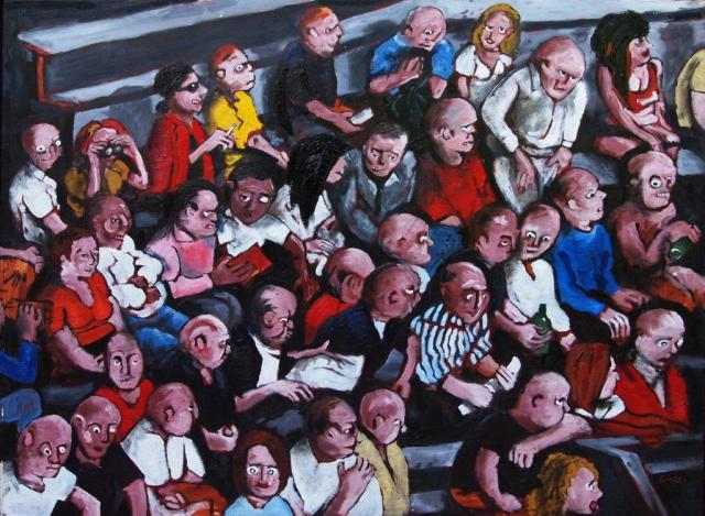 Karl Grietl, The Spectators, 2010, 81 x 100 cm, oil on canvas